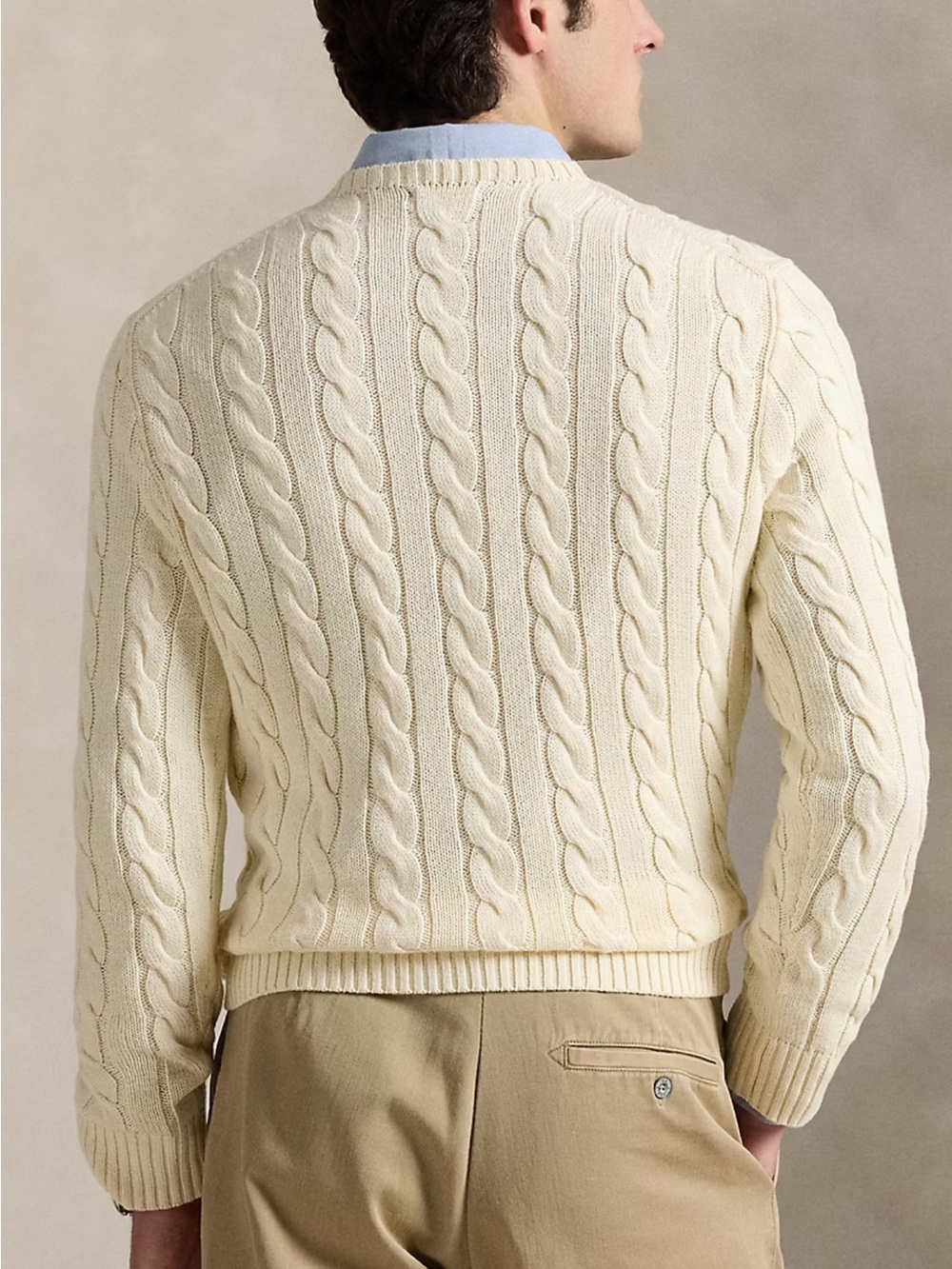 Polo by Ralph Lauren Men's Cream Cable-Knit Sweater Large - Picture 4 of 12